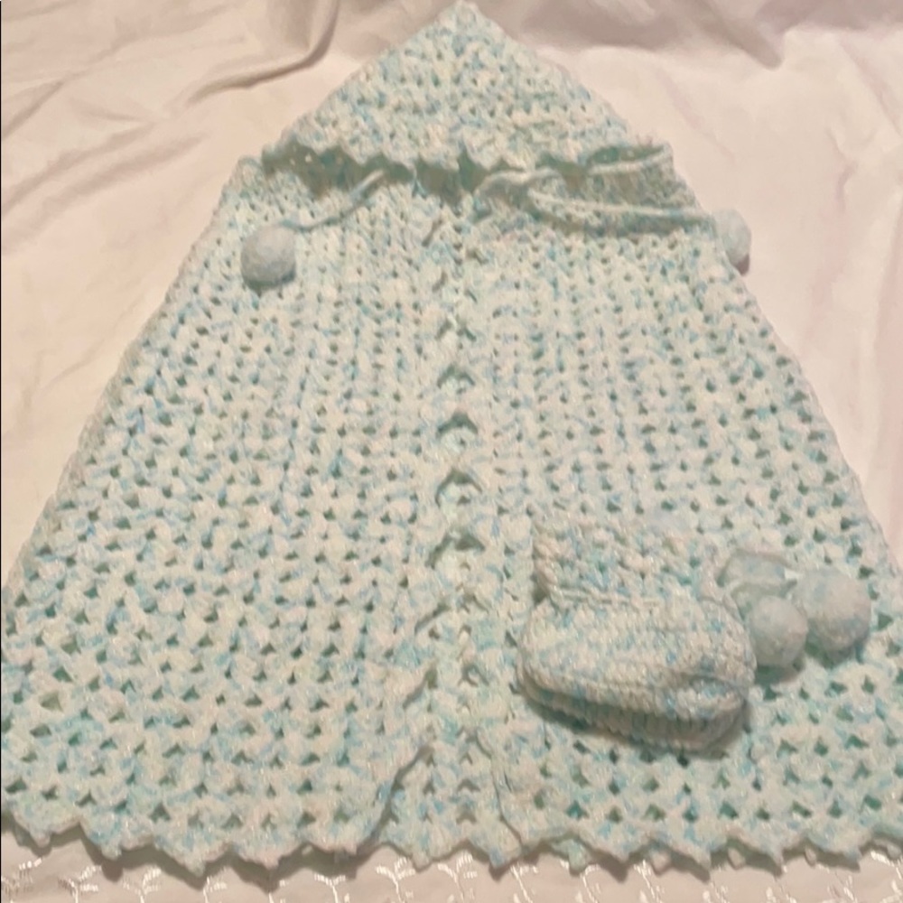 Crochet Baby Cape and Booties